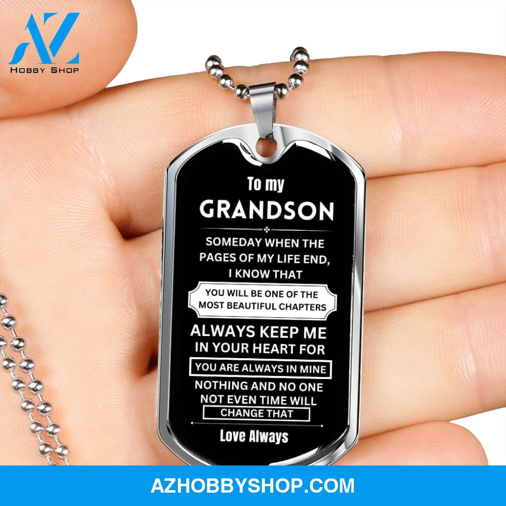 GrandSon - Most Beautiful Chapters - Graphical Dog Tag & Ball chain (steel)