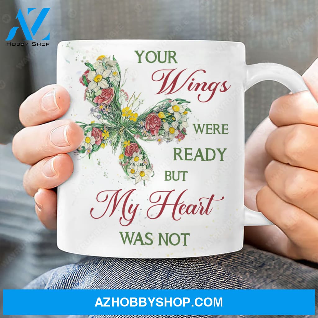 Green dragonfly, Flower garden, Your wings were ready but my heart was not - Heaven White Mug