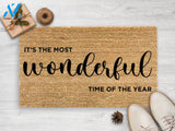 It's The Most Wonderful Time Of The Year - Christmas Door Mat - Holiday Season - Housewarming Gift- Christmas Decor -
