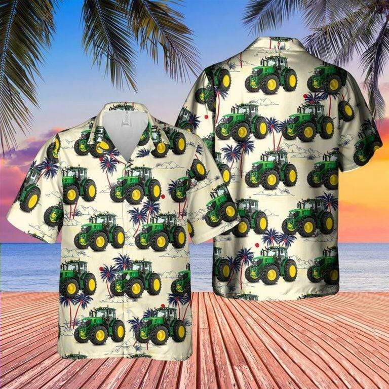Hawaiian Aloha Shirt John Deere 6175r 4wd Tractor For Men Women