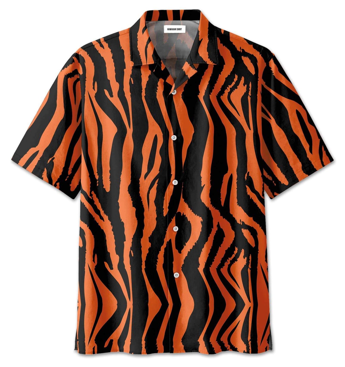 Hawaiian Aloha Shirt Tiger Zebra Strip For Men Women