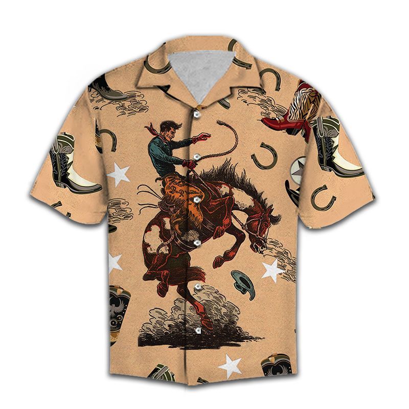Hawaiian Shirt Women Men Cowboy Life