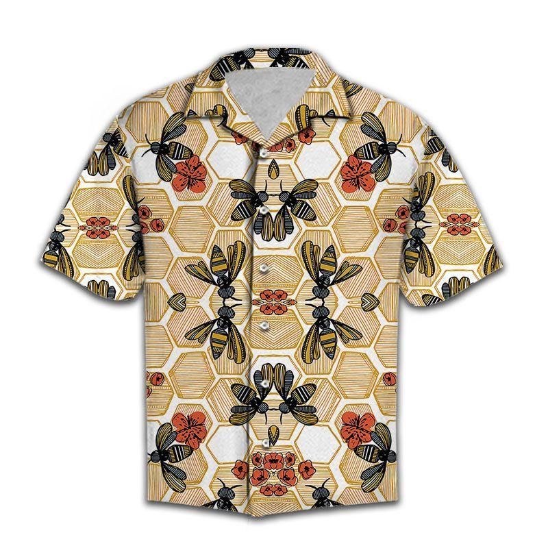 Honey Bee Brown Awesome Design Hawaiian Shirt For Men Women