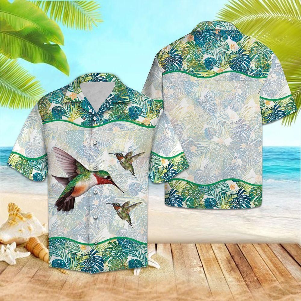 Hummingbird Tropical Green Amazing Design Hawaiian Shirt For Men Women