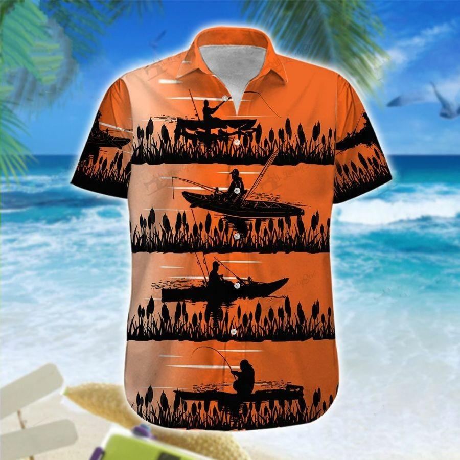 Kayak Fishing Sunset Hawaiian Shirt For Men Women