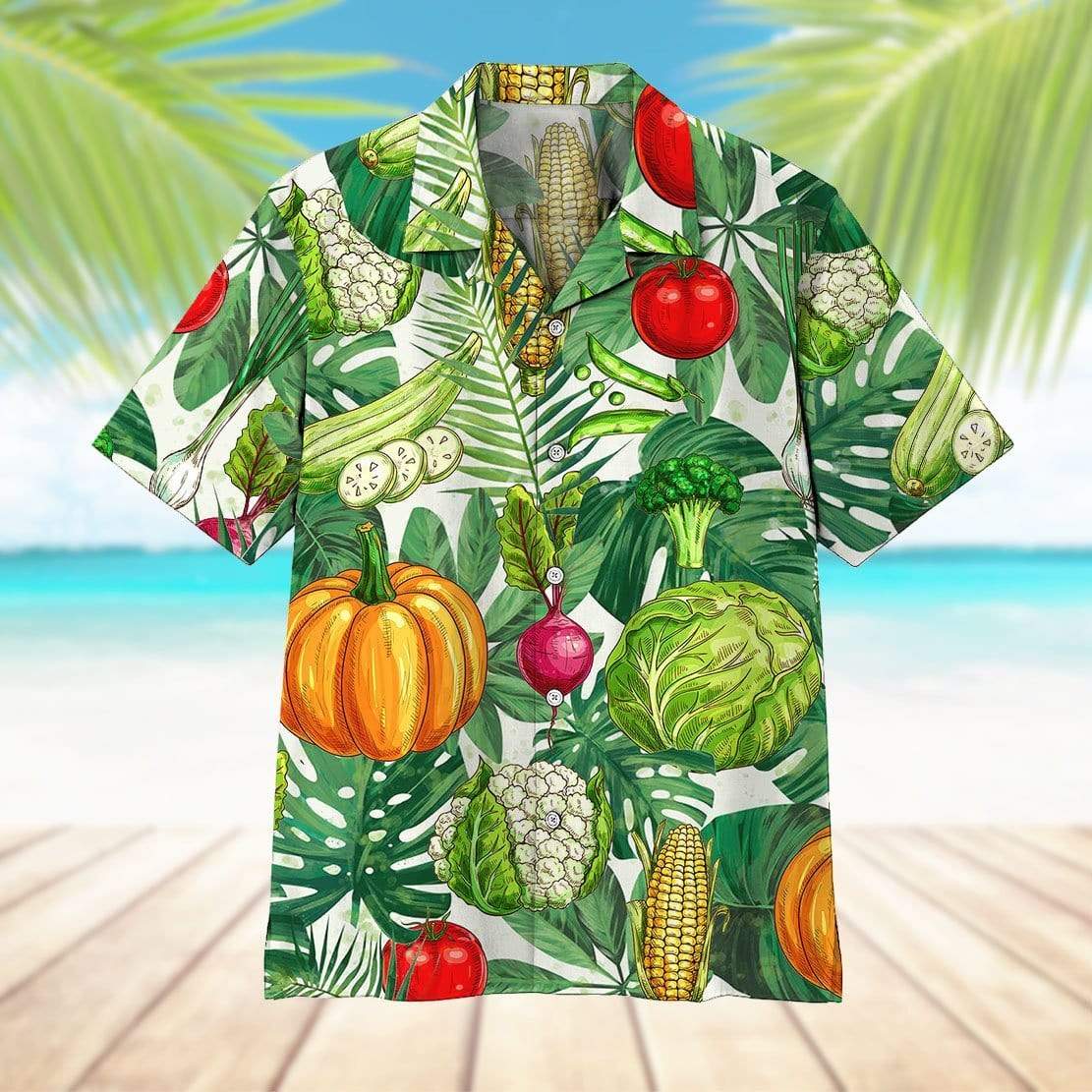 Live Healthy Balanced With Vegetables Hawaiian Aloha Shirt For Men Women