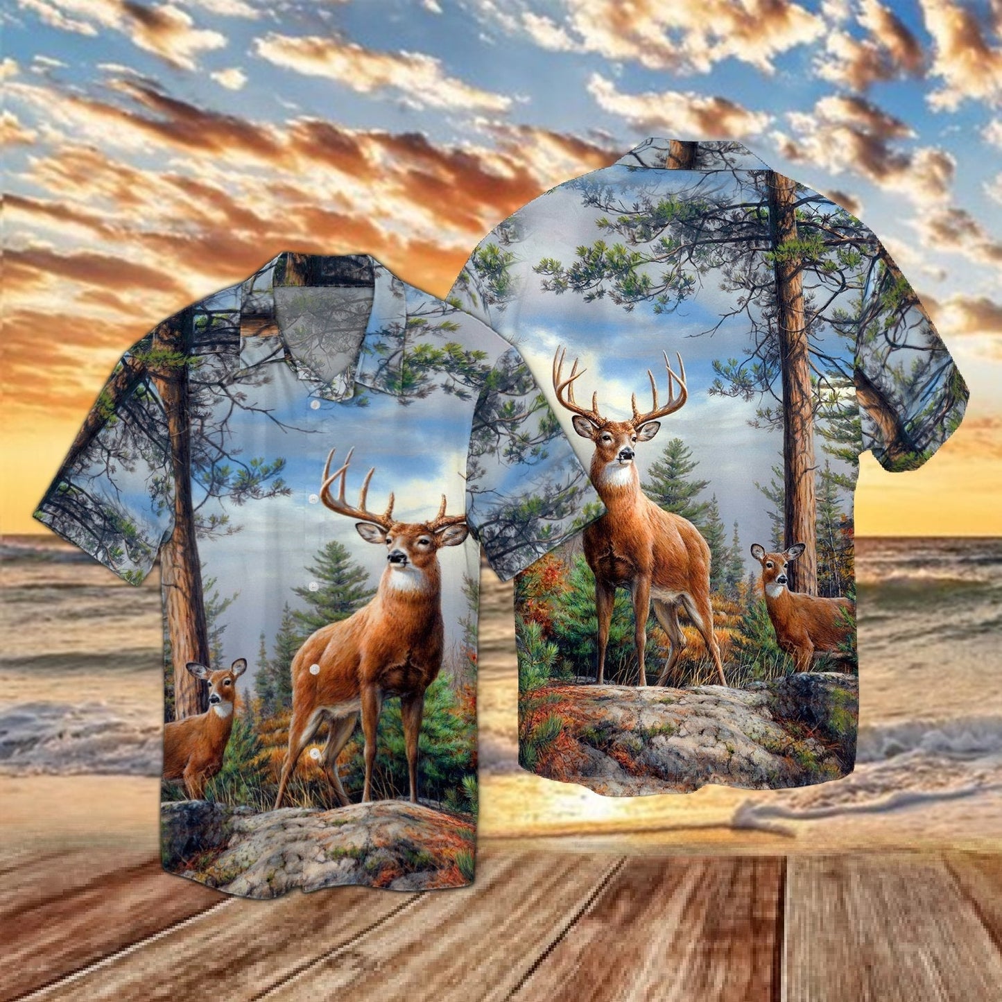Love Deer Hunting Hawaiian Shirt For Men Women
