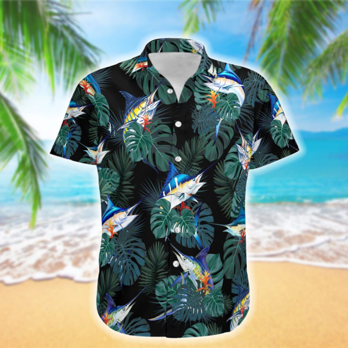 Marlin Fish Hawaiian Shirt For Men Women