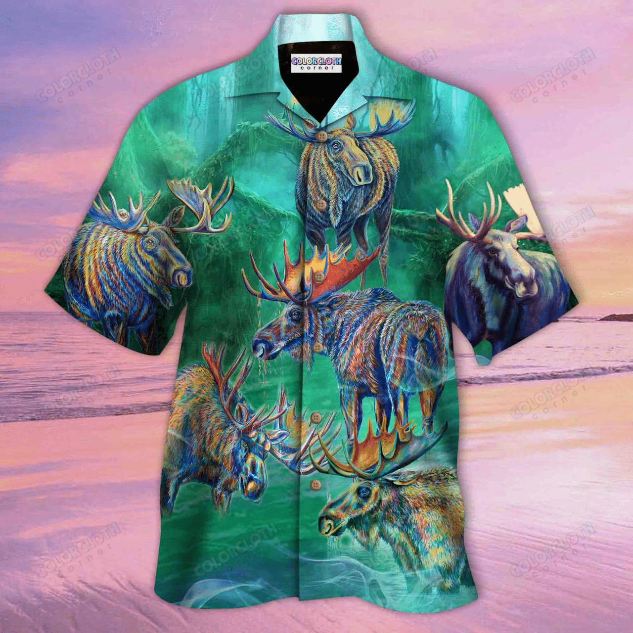 Moose Hunting Hawaiian Shirt For Men Women