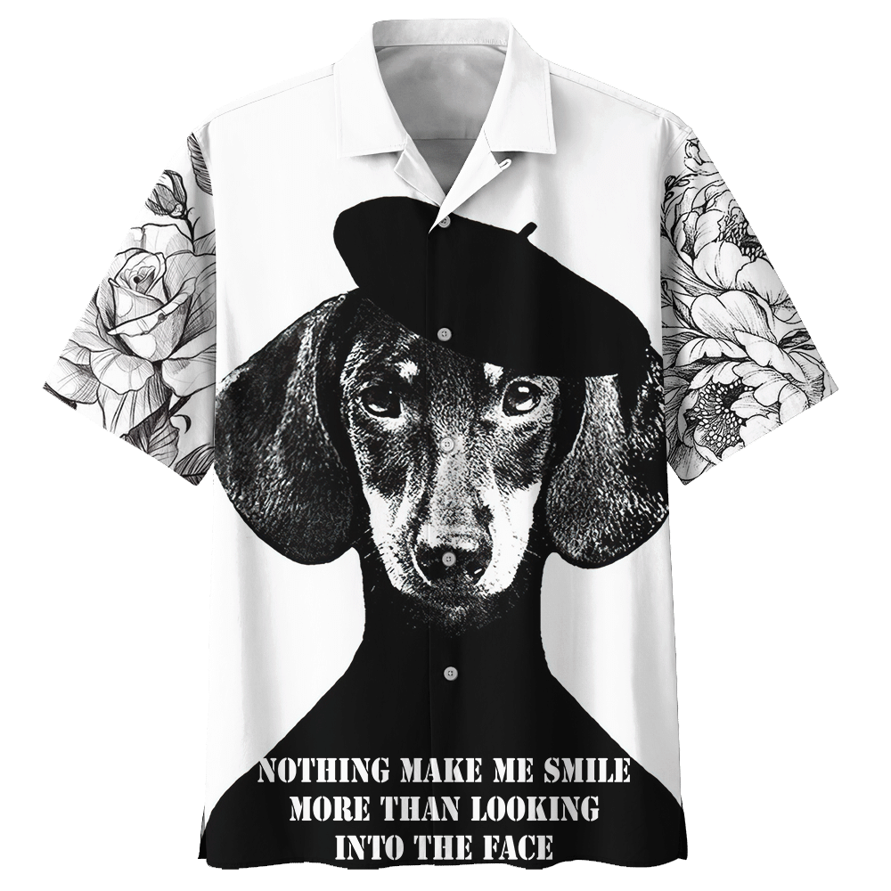 Nothing Make Me Smile More Than Looking Into The Face Dachshund Hawaiian Shirt For Men Women