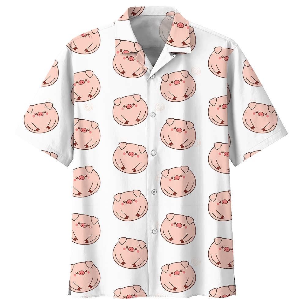 Pig Hawaiian Shirt Black For Men Women