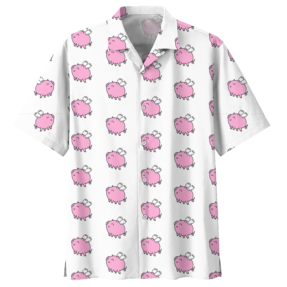 Pig Hawaiian Shirt Red For Men Women
