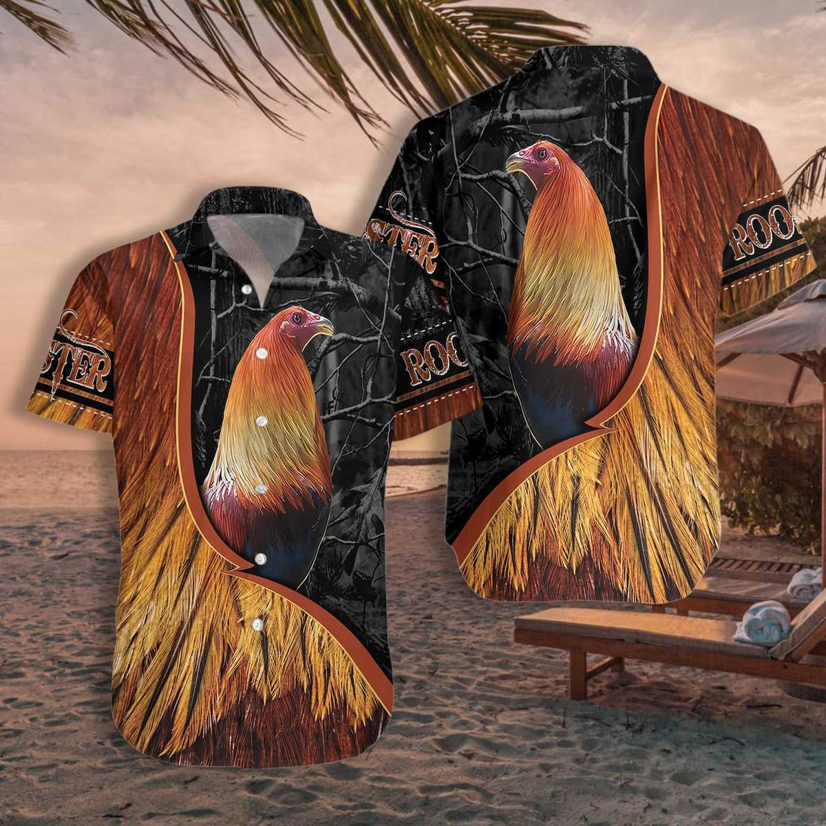 Rooster On The Farm Hawaiian Shirt For Men Women