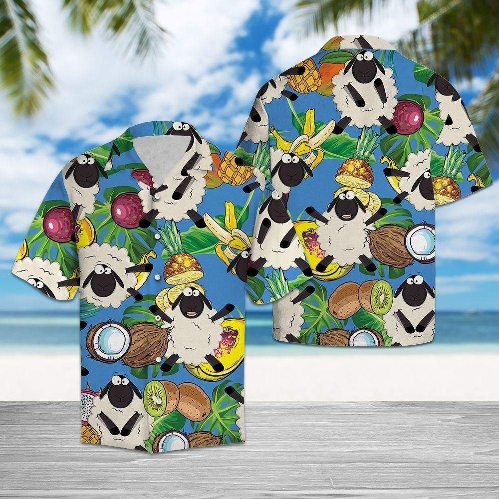 Sheep Love Fruit Colorful Nice Design Hawaiian Shirt For Men Women
