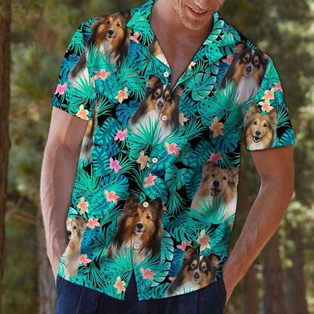 Shetland Sheepdog Tropical Multicolor Best Design Hawaiian Shirt For Men Women