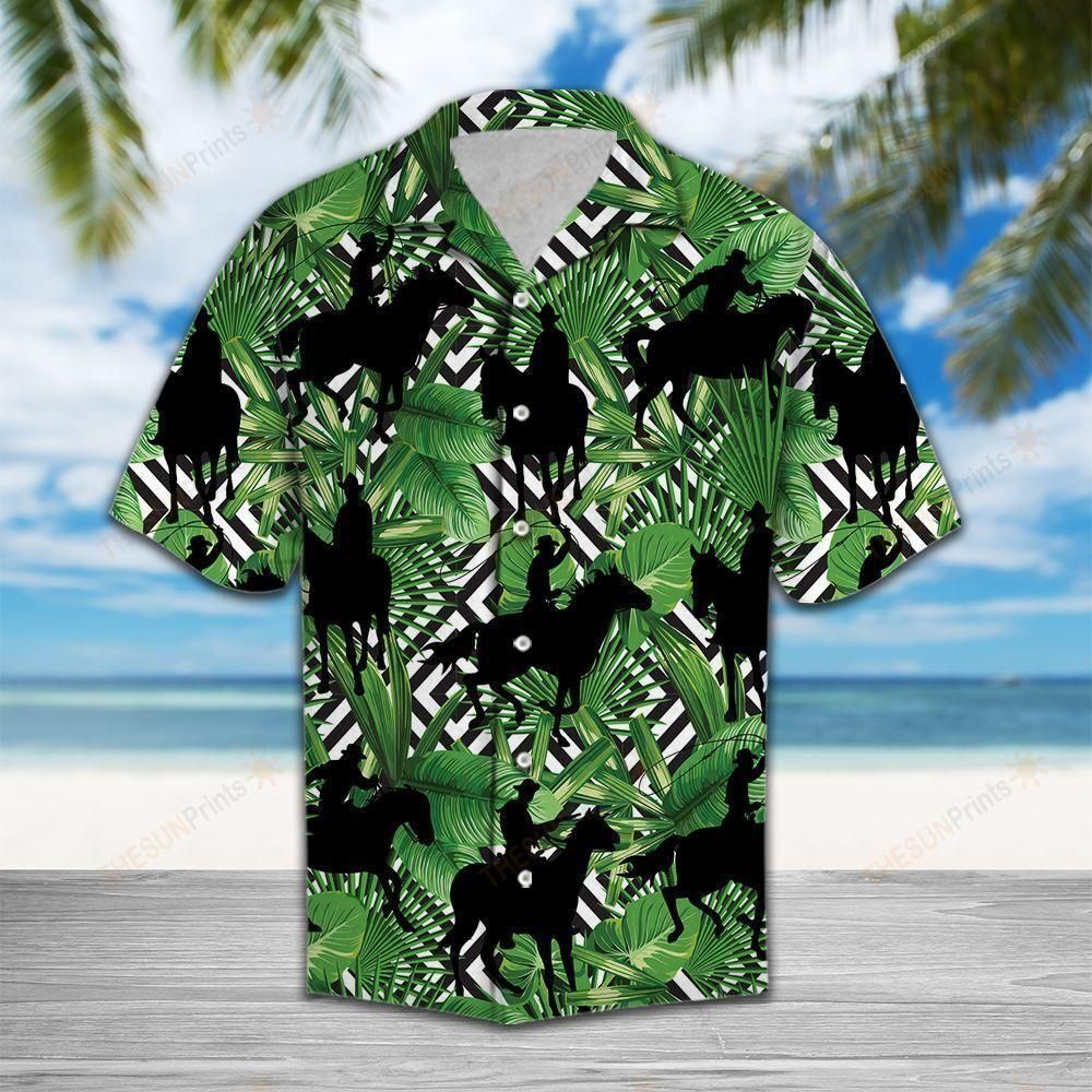 Summer Exotic Jungle Tropical Cowboy Green Amazing Design Hawaiian Shirt