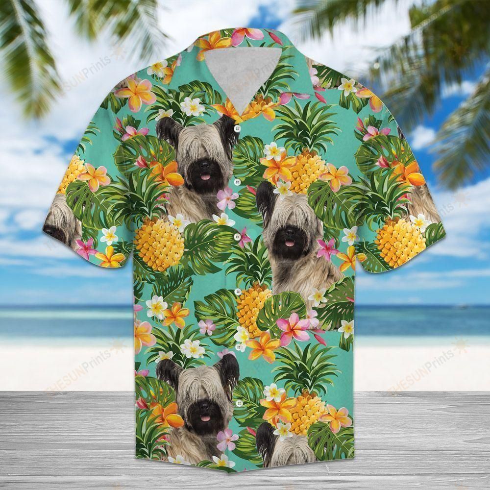 Tropical Pineapple Skye Terrier Multicolor Nice Design Hawaiian Shirt