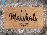 Last Name Doormat - Personalized Doormat - Custom Doormat - Family Name Doormat - Engagement - Closing - Realtor -