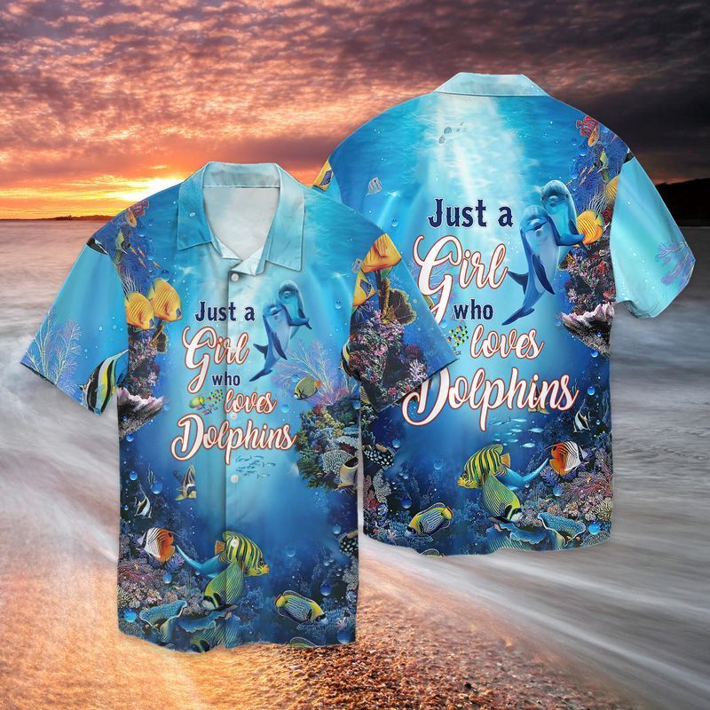Love Dolphin Just A Girl Who Loves Dolphin For Men And Women Graphic Print Short Sleeve