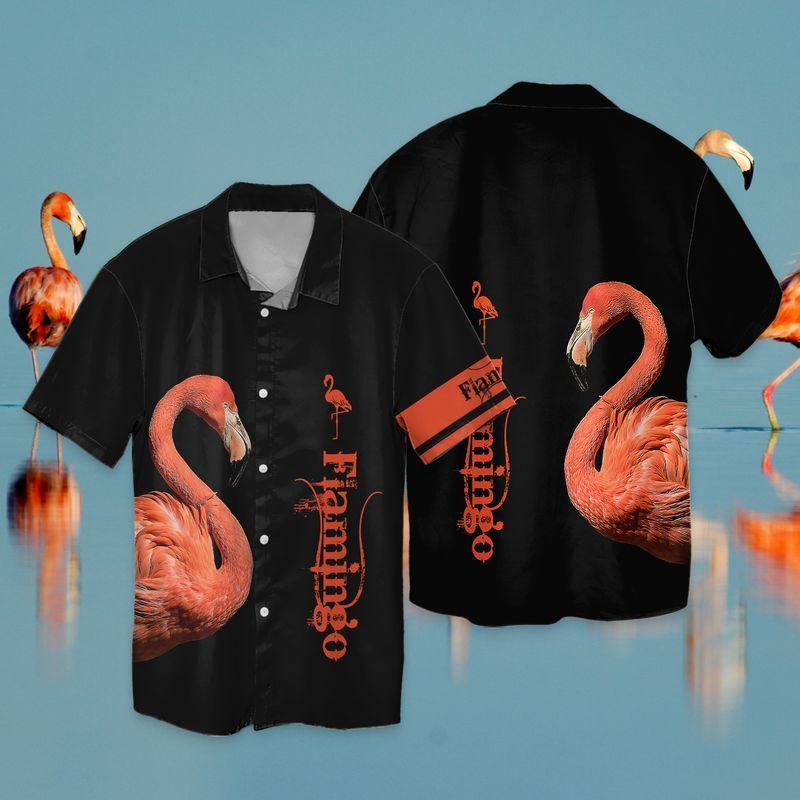 Love Flamingo For Men And Women Graphic Print Short Sleeve