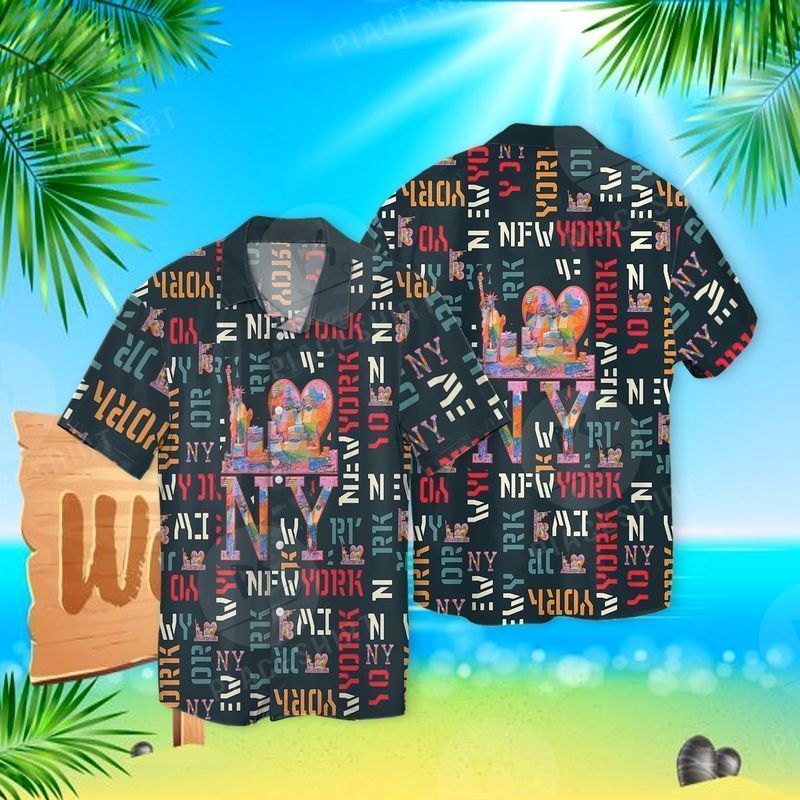 Love Newyork For Men And Women Graphic Print Short Sleeve