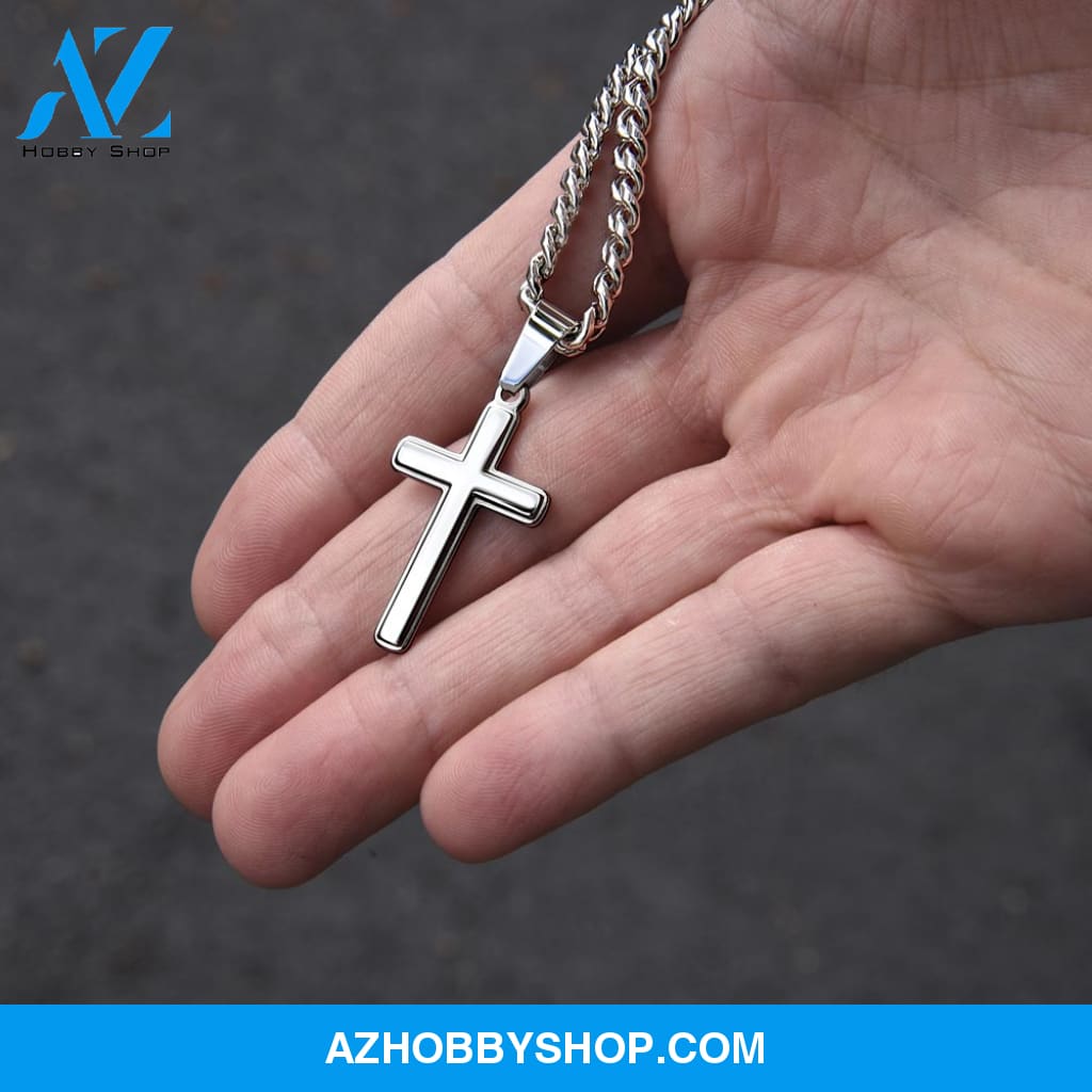 Man - One Wish - Cross Cuban Link Chain