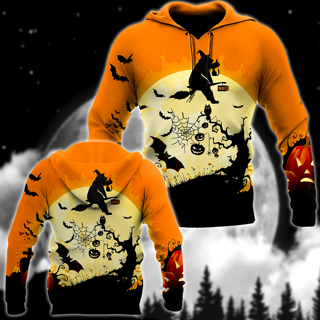 Beautiful All Over Printed Halloween Bear Unisex Hoodie