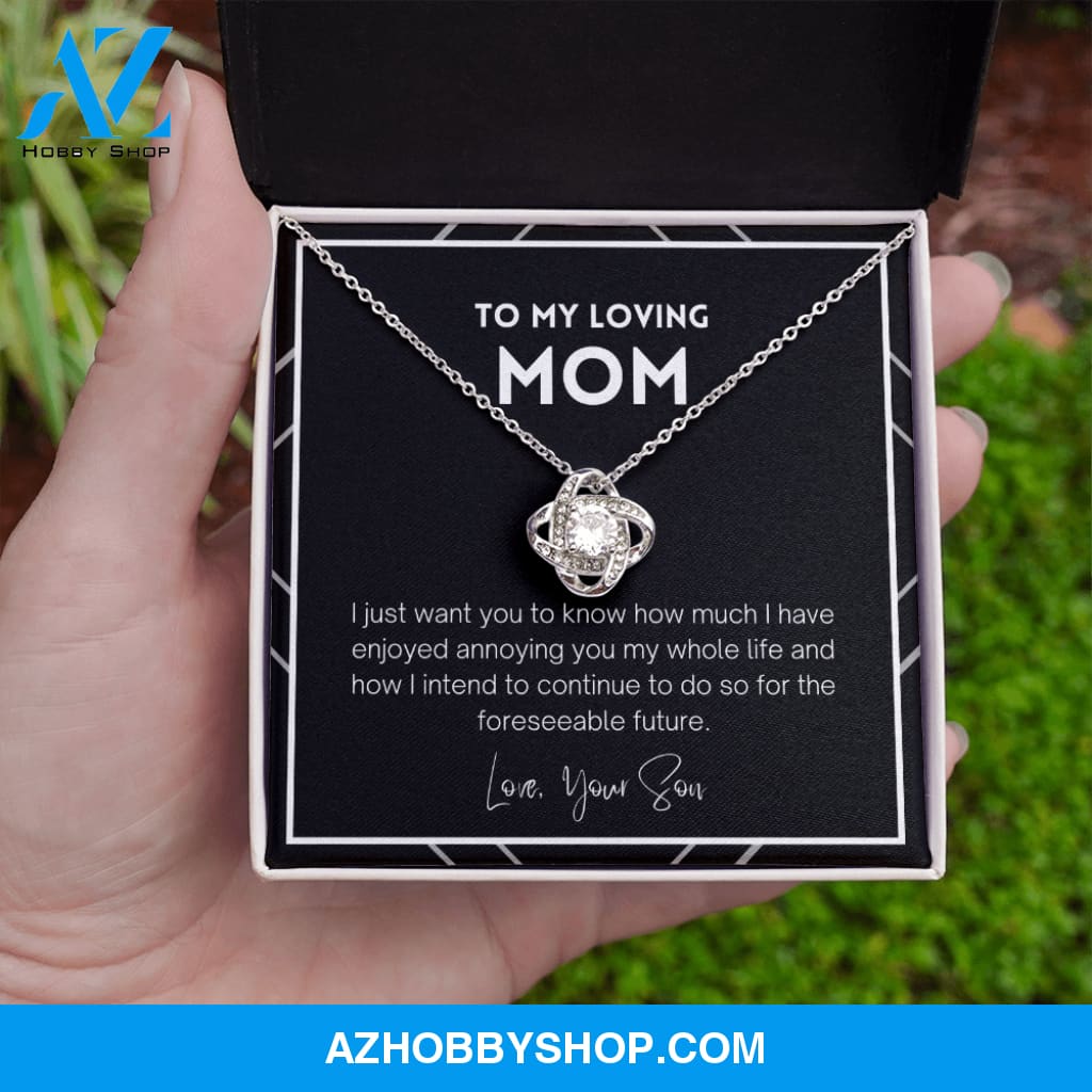 Mom - Enjoyed Annoying You - Gift From Son Silver Necklace