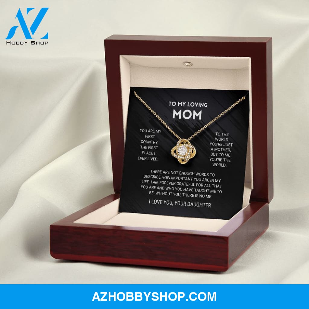 Mom - You're The World - Love Knot Necklace