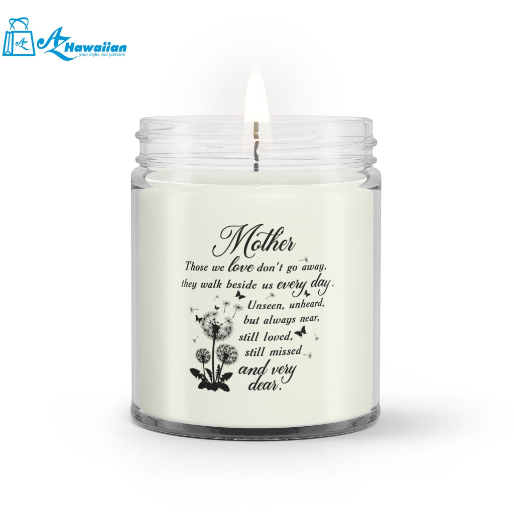 Mother Memorial Candle, Bereavement Candle Jar, Sympathy Gift for Loss of Mother, in Loving Memory of Mom