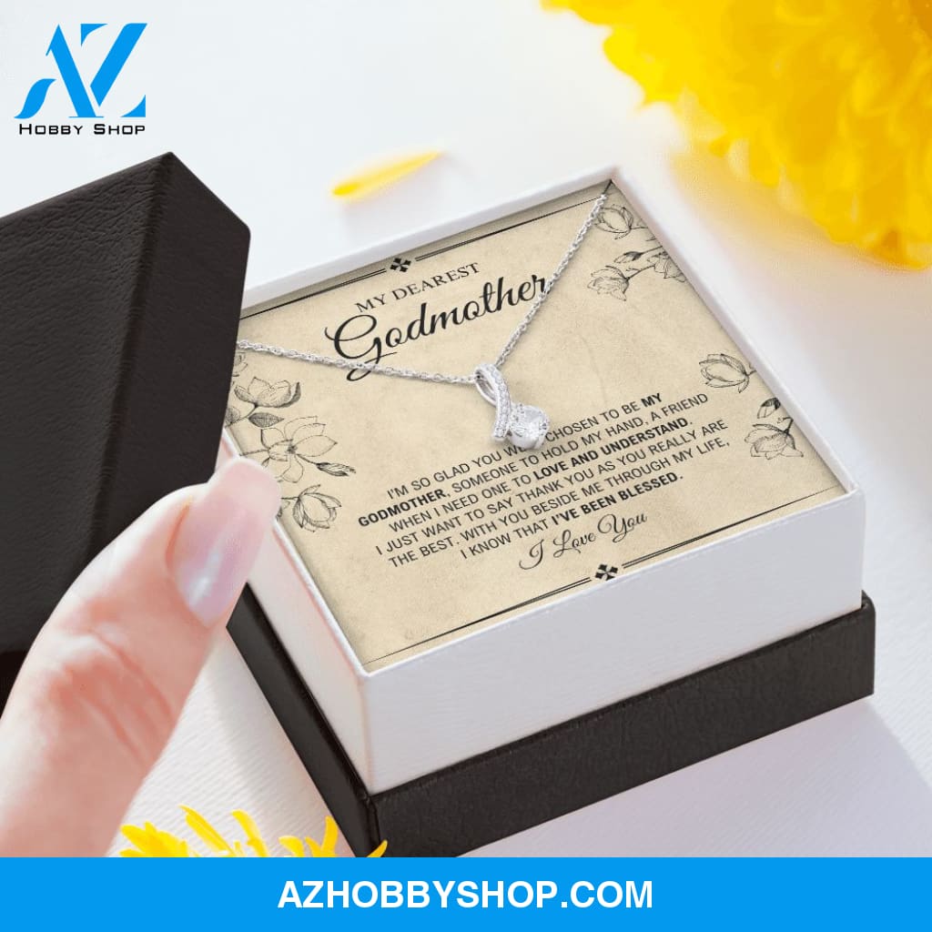 My Dearest Godmother - I've Been Blessed - Alluring Beauty Silver Necklace