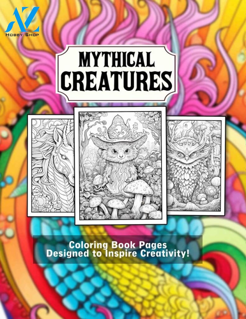Mythical Creatures 30 Pages Printable Coloring Book