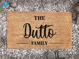 Personalized Coir Doormat With Family Name - Custom Door Mat