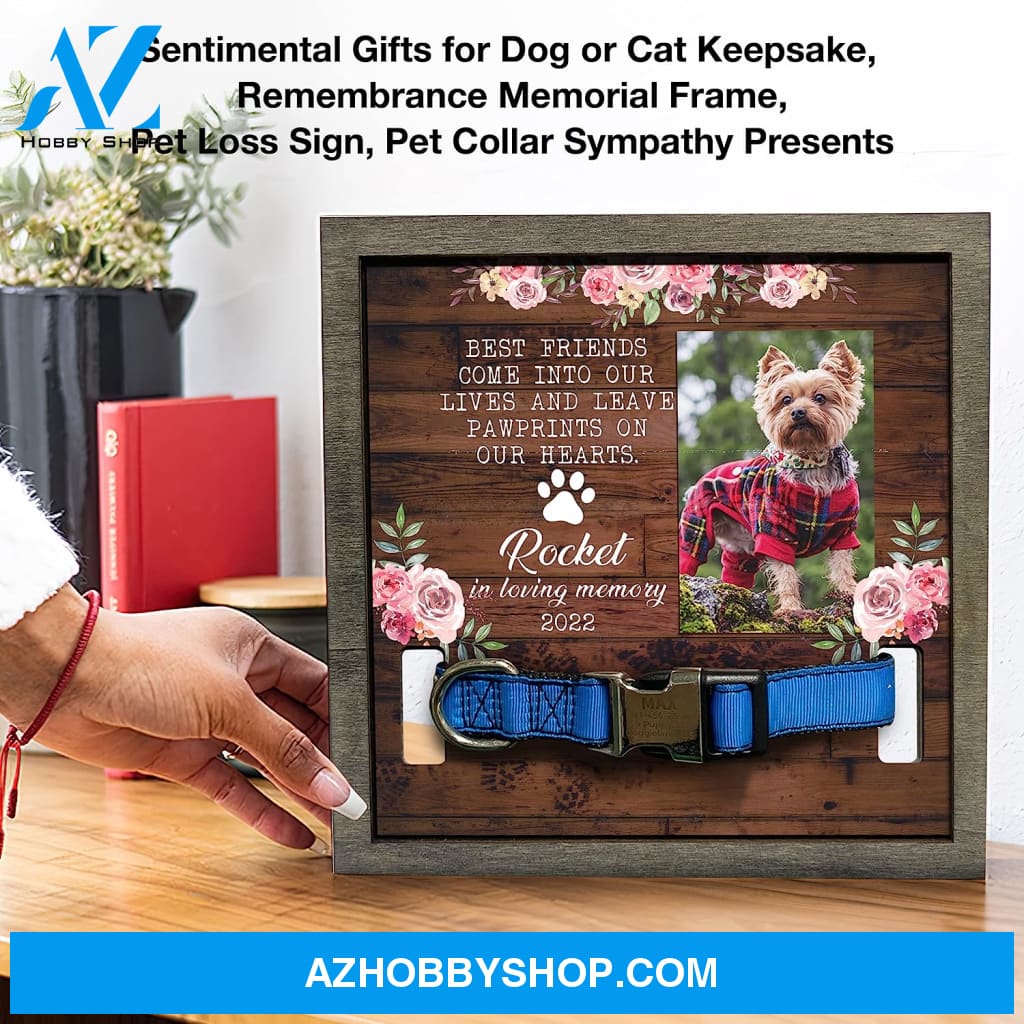 Personalized Dog Memorial Gifts, 8x8" Dog Memorial Picture Frame with