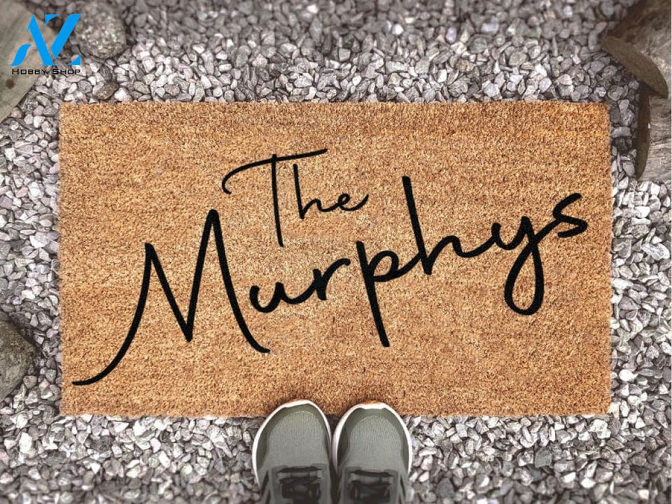 Personalized Doormat With Family Name - Family Name Custom Door Mat - Welcome Mat - Housewarming Gift - New Home Gift