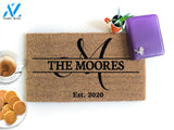 Personalized Monogram Family Name Doormat - Closing Gift - Last Name Door Mat - Welcome Mat - Housewarming Gift - New