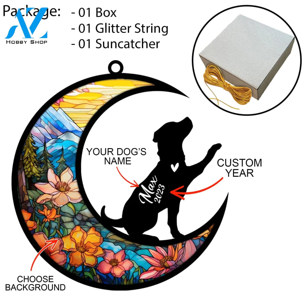 Personalized Rottweiler Dog Memorial Suncatcher Christmas Ornament With Name Date Custom Breeds Pet