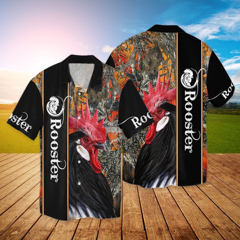 Rooster For Men And Women Graphic Print Short Sleeve