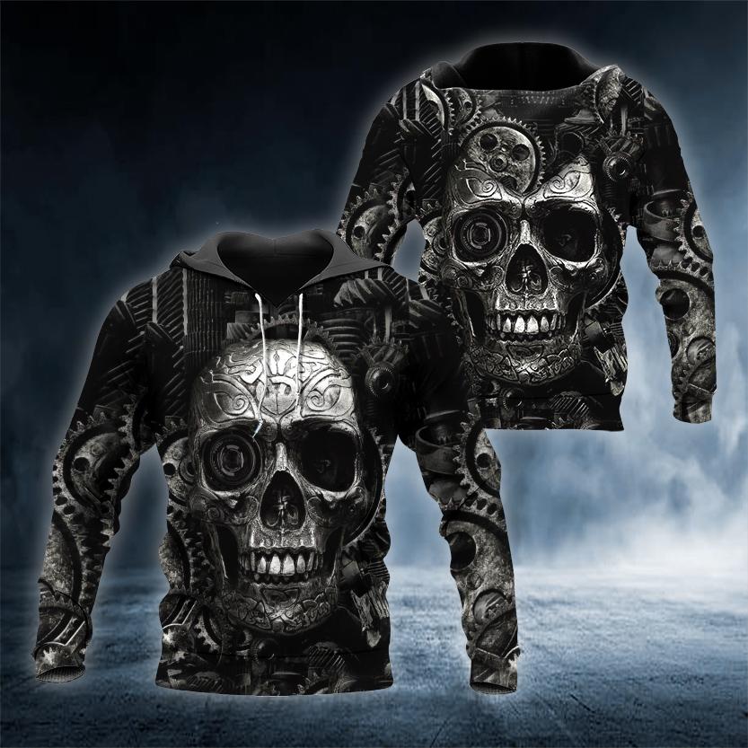 Ghost Old Skull 3D All Over Printed US Unisex Size Hoodie