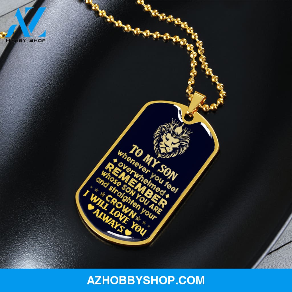 Son - My Wonderful Son - Dog Tag - Military Ball Chain
