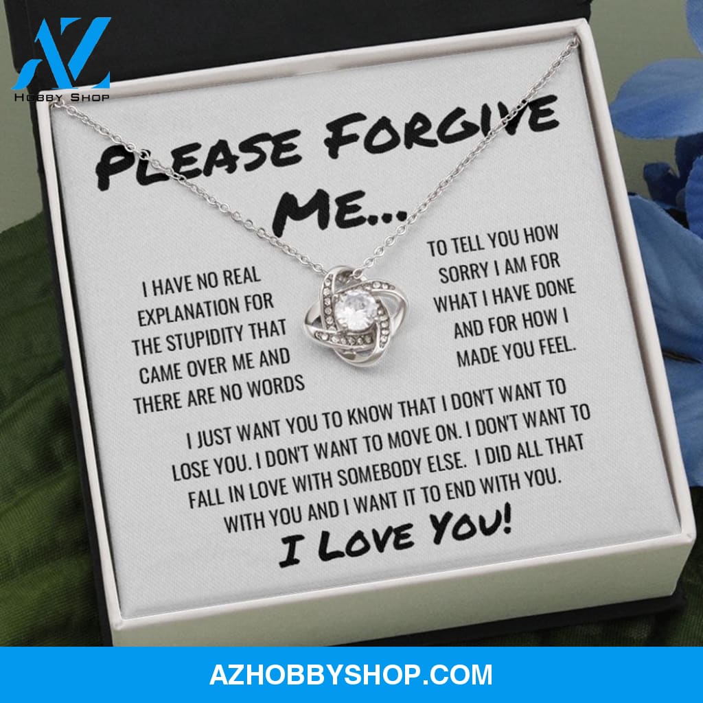 Sorry Forgive Me Apology Love Knot Necklace