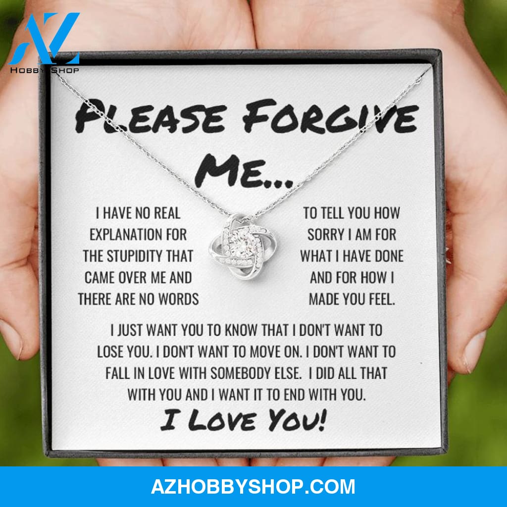 Sorry Forgive Me Apology Love Knot Necklace