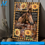 Stunning sunflower frame, Brown horse, God says you are unique - Jesus Portrait Canvas Prints, Home Decor Wall Art