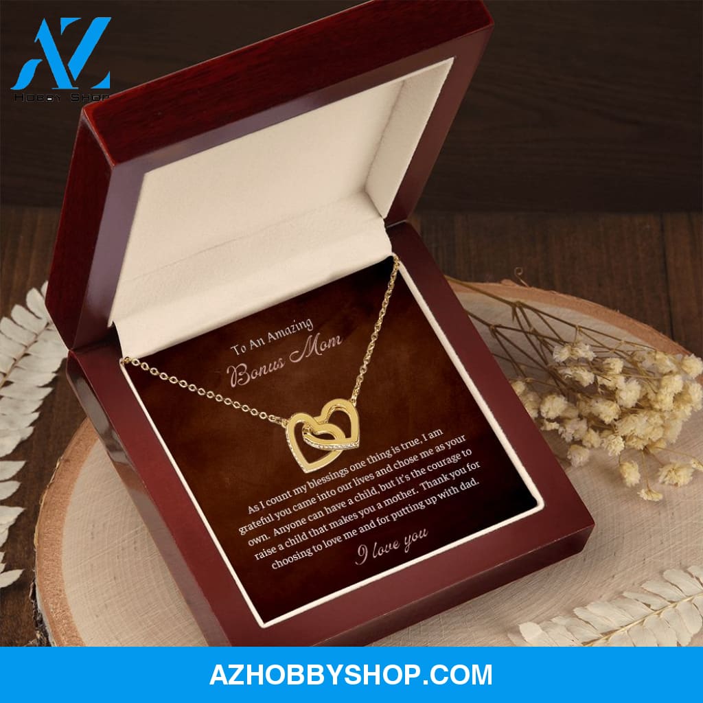 To An Amazing Bonus Mom | Interlocking Hearts | Blessings |