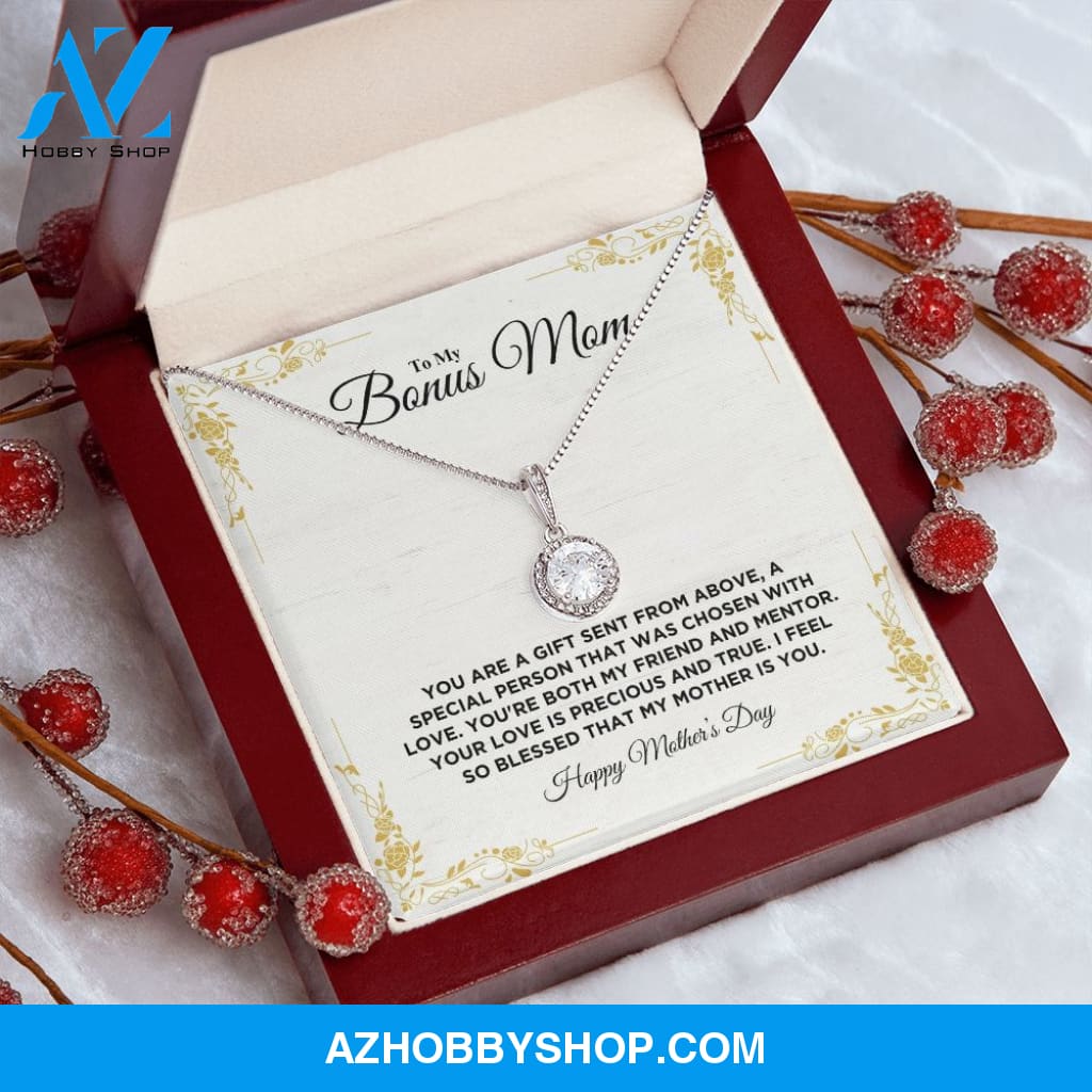 To My Bonus Mom - Happy Mother's Day - Eternal Hope Silver Necklace