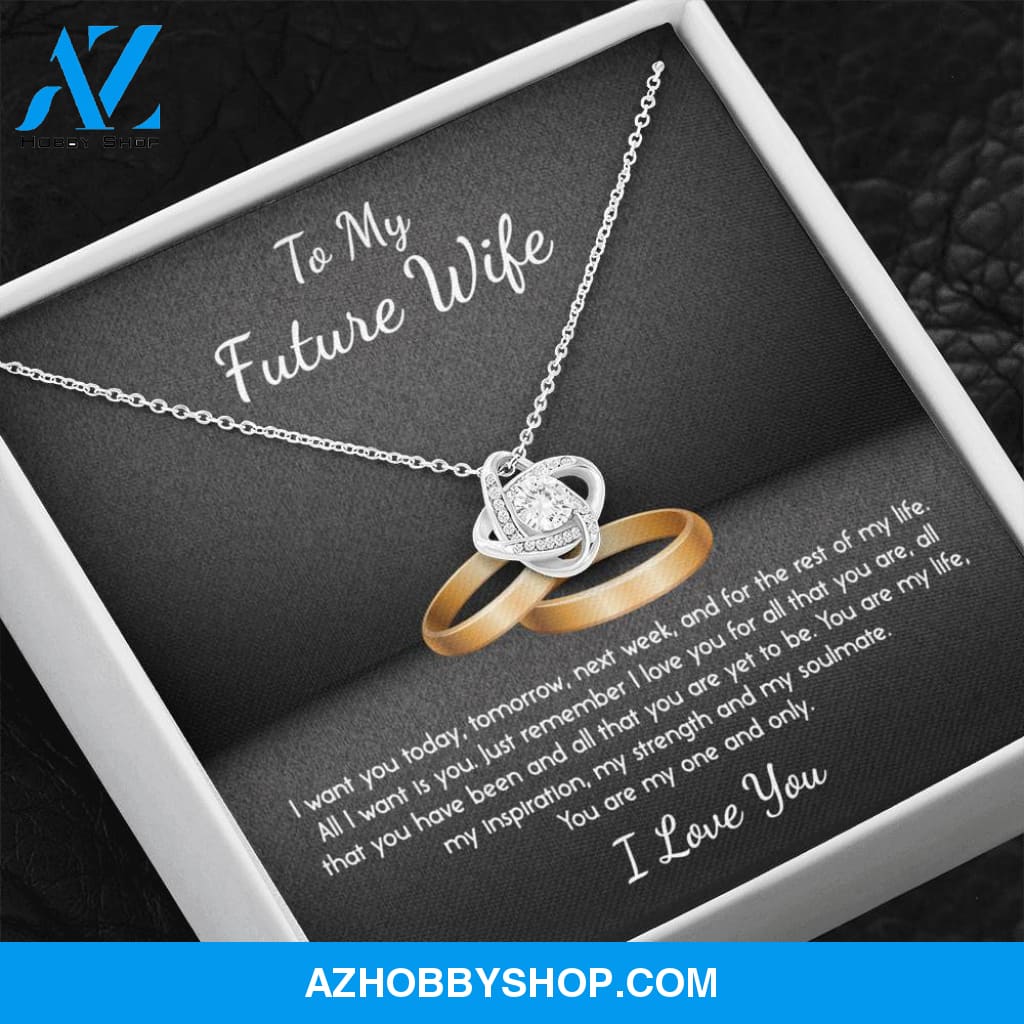To My Future Wife My One and Only Love Knot Necklace