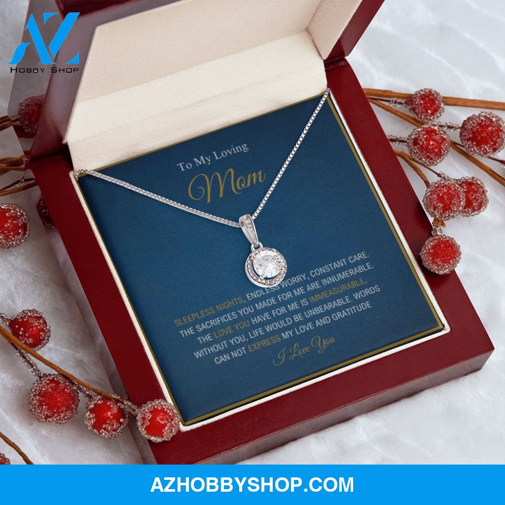 To My Loving Mom - Love And Gratitude - Eternal Hope Silver Necklace