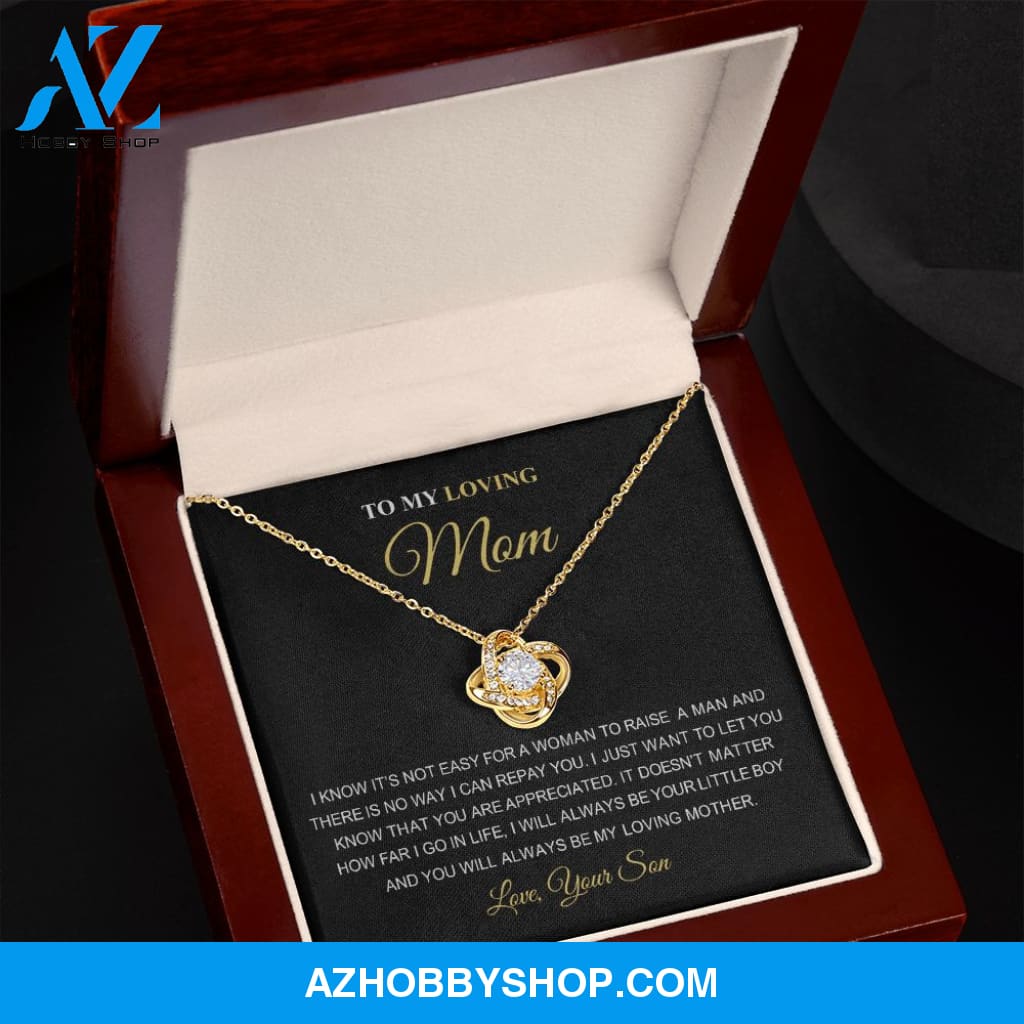 To My Loving Mom | You Are The World | Love Knot Necklace