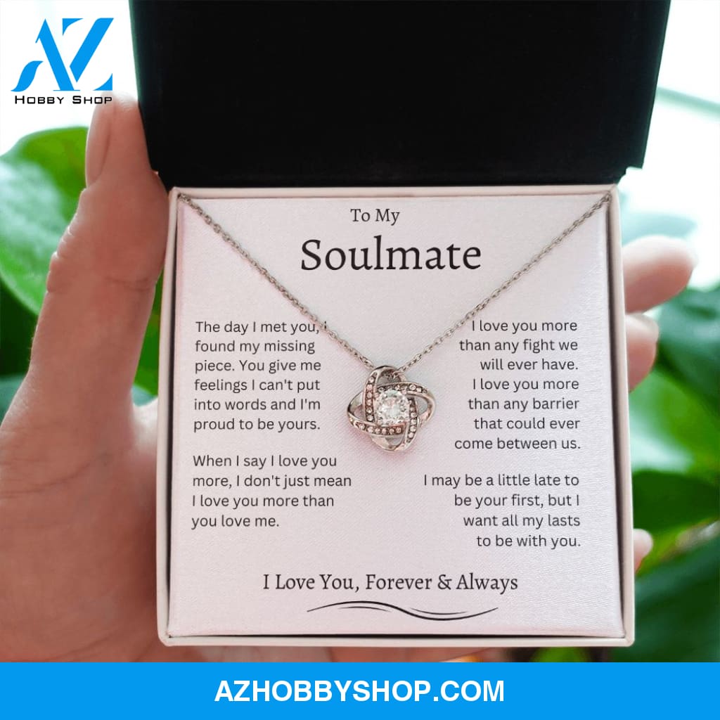 To My Soulmate - Love Knot Necklace