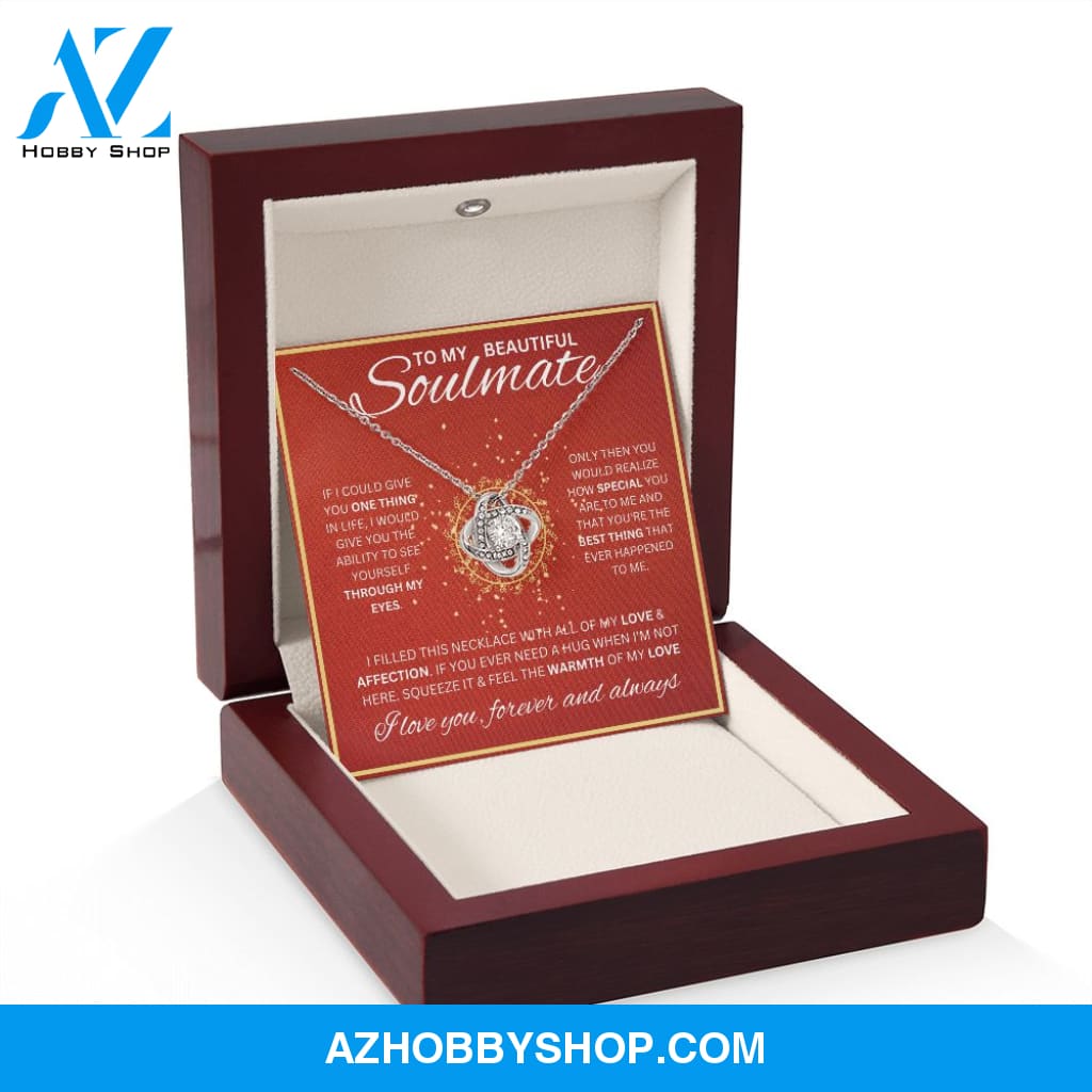 To My Soulmate Necklace For Women Love Knot